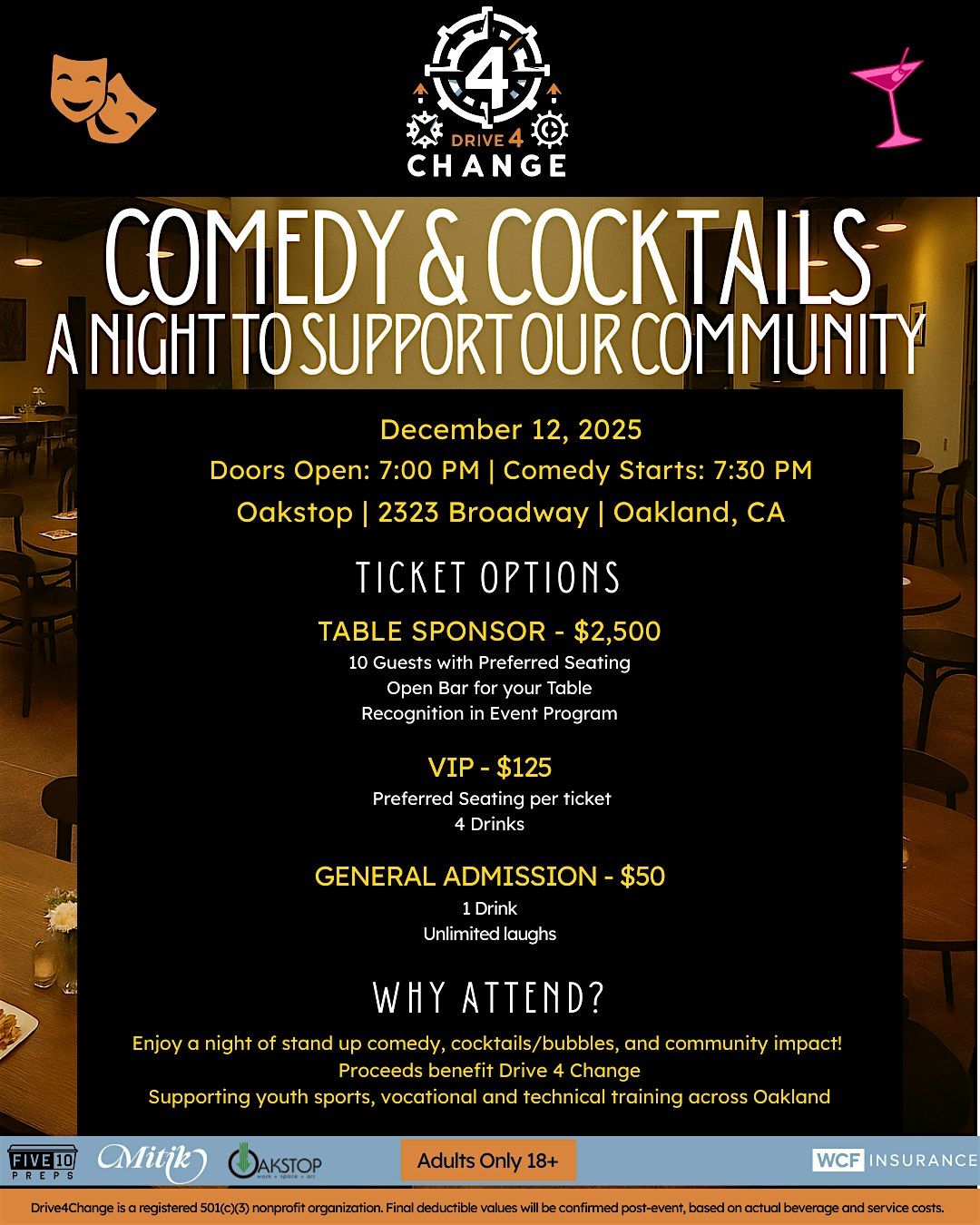 COMEDY & COCKTAILS COMMUNITY NIGHT!
