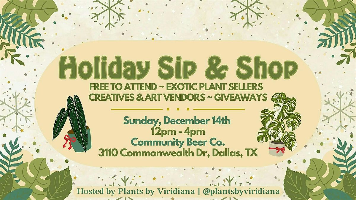 Holiday Sip & Shop @ Community Beer Company!