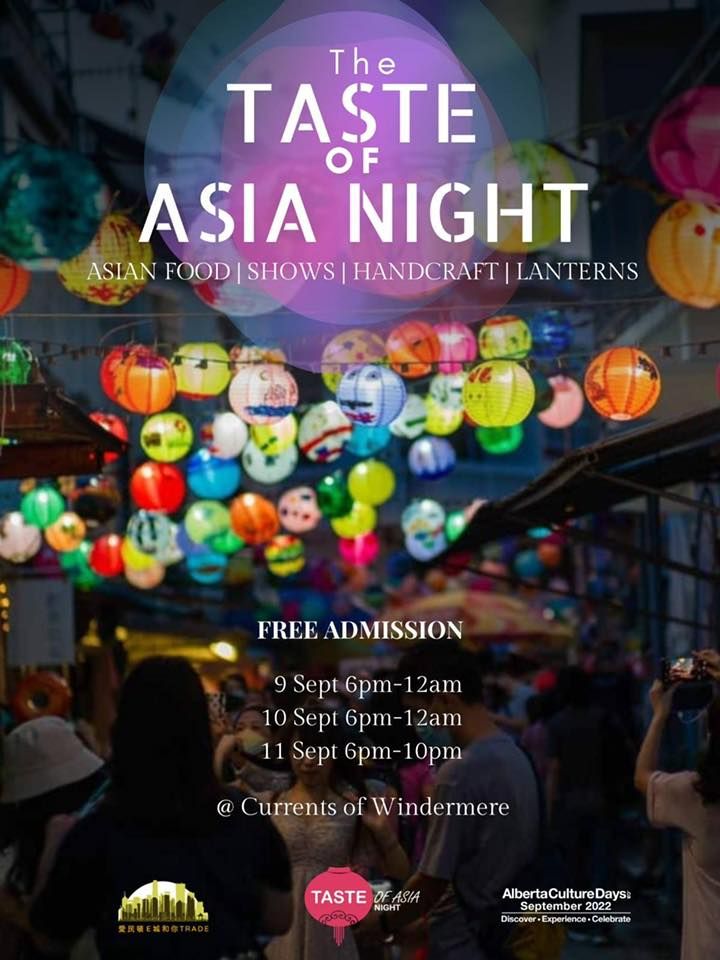 Taste of Asia Night Currents of Windermere, Edmonton, AB September