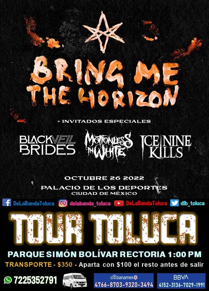 Bring Me The Horizon Mexico City Tour Toluca Bring Me The Horizon en CDMX | Palacio de los Deportes