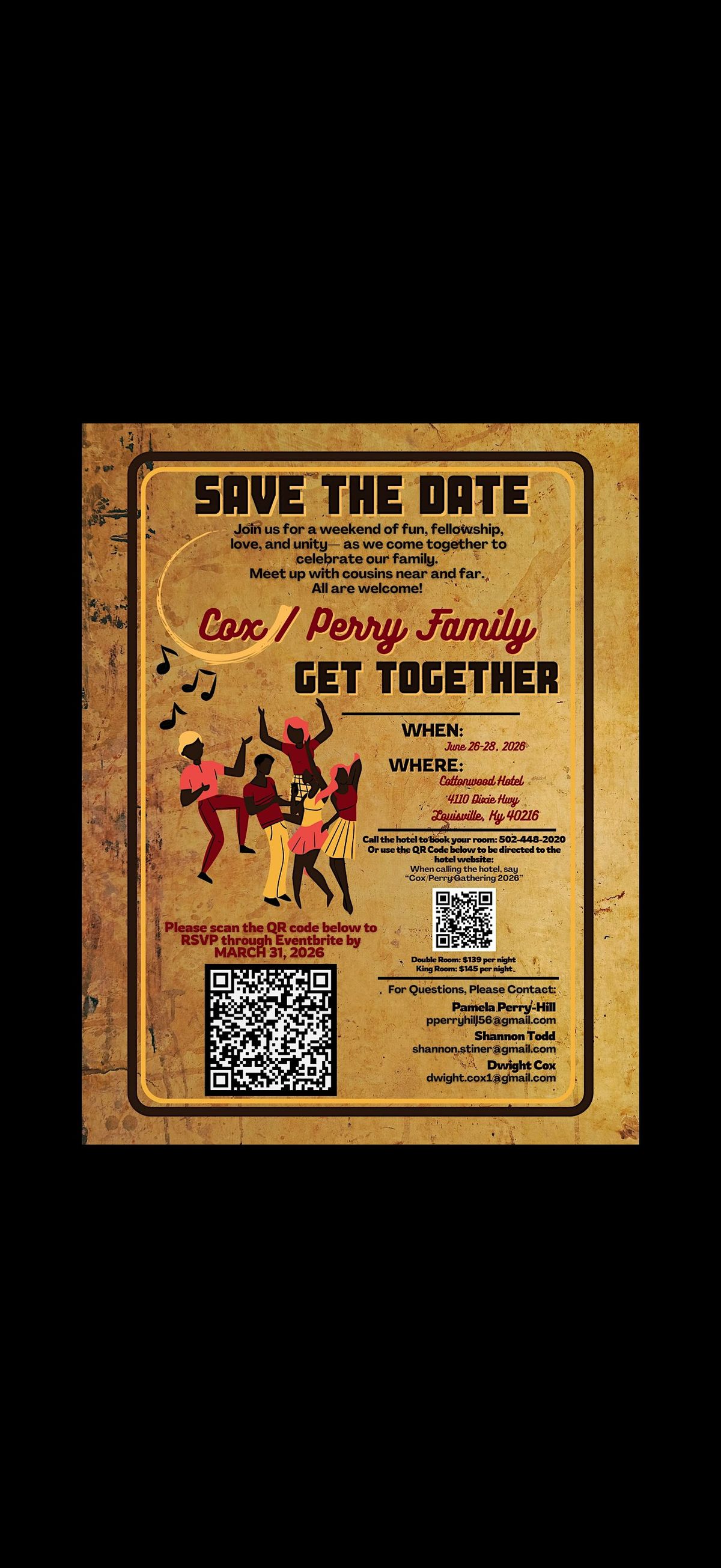 Cox \/ Perry Family Gathering - Jun 26-28, 2026