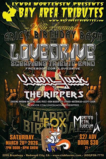 LOVEDRIVE - Scorpions Tribute w\/UNION JACK & THE RIPPERS (Priest, Maiden +)