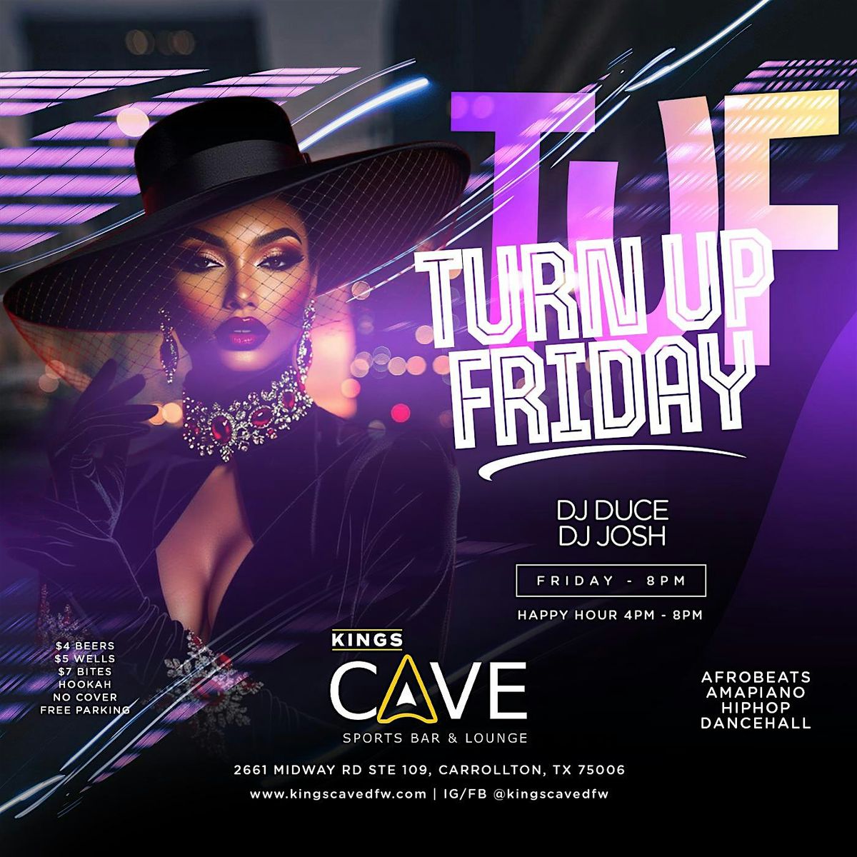 Turn Up Friday (TUF) at Kings Cave