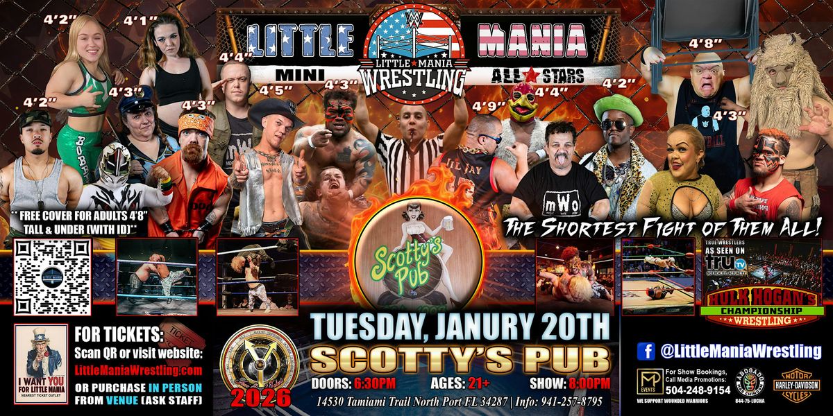 North Port, FL - Little Mania Mini Wrestling @ Scotty's Pub
