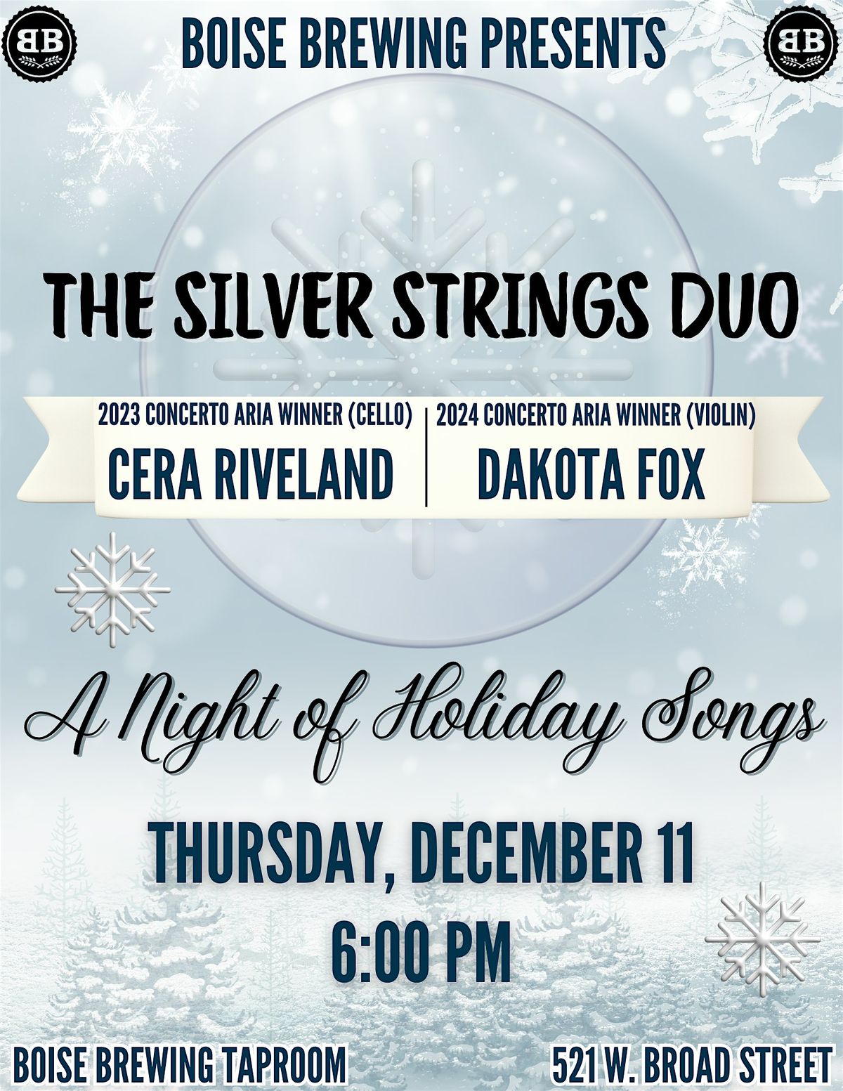 Boise Brewing Presents: The Silver Strings Duo