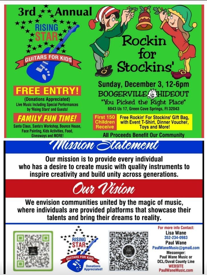 3rd Annual Rockin for Stockins: Guitars for Kids Giveaway\/Rising Stars Recognition Event 