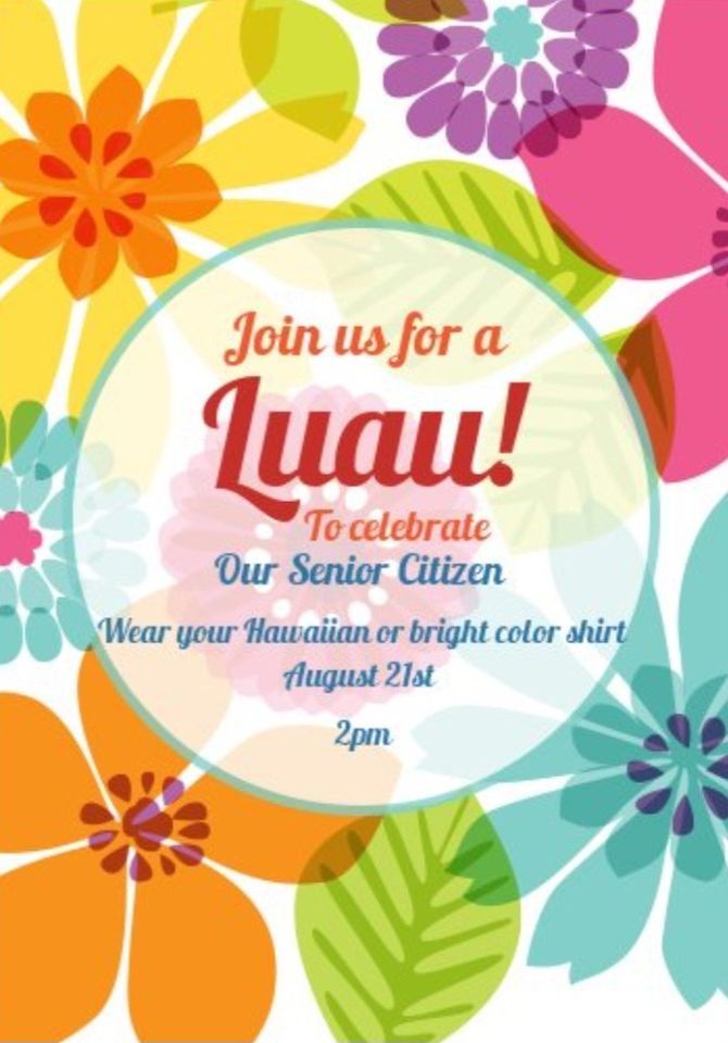 Luau to Celebrate Our Senior Citizens 