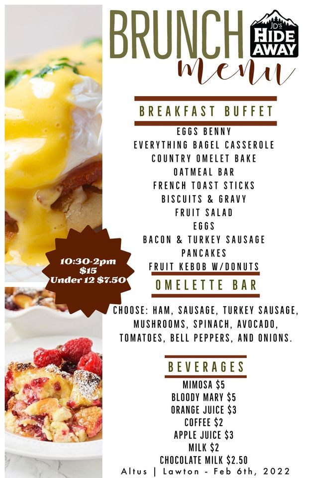 JD's Monthly Sunday Brunch