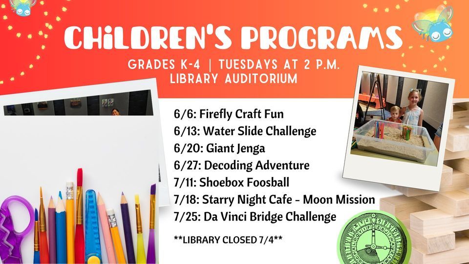 Childrens Summer Programs | Tyler Public Library | June 6, 2023