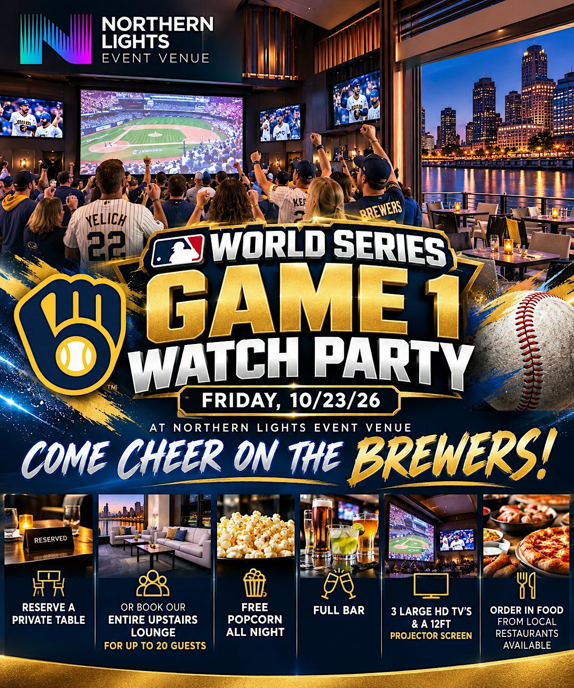 World Series game 1 watch party at Northern Lights Event Venue ...