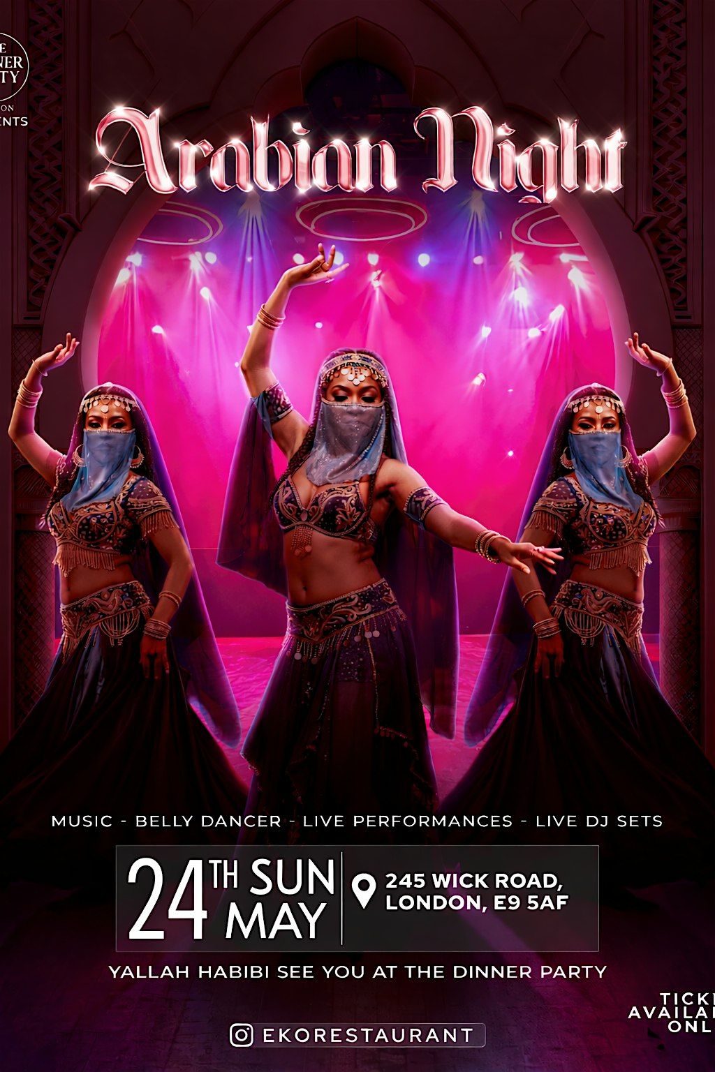 Arabian Night: London\u2019s Ultimate Dinner Party Experience \ufe0f\u2728