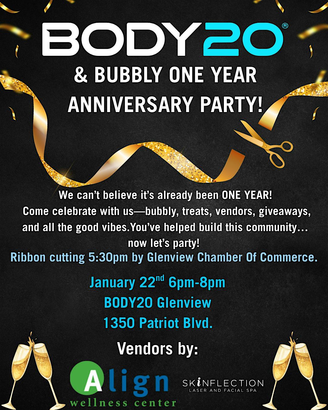 BODY20 Glenview 1year celebration + Ribbon cutting!