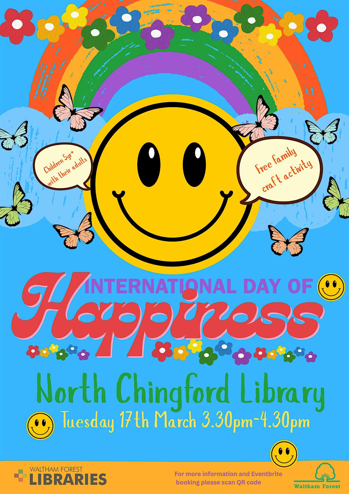 Chingford Library International Day of Happiness Kids Craft@ North Chingford Library at ...