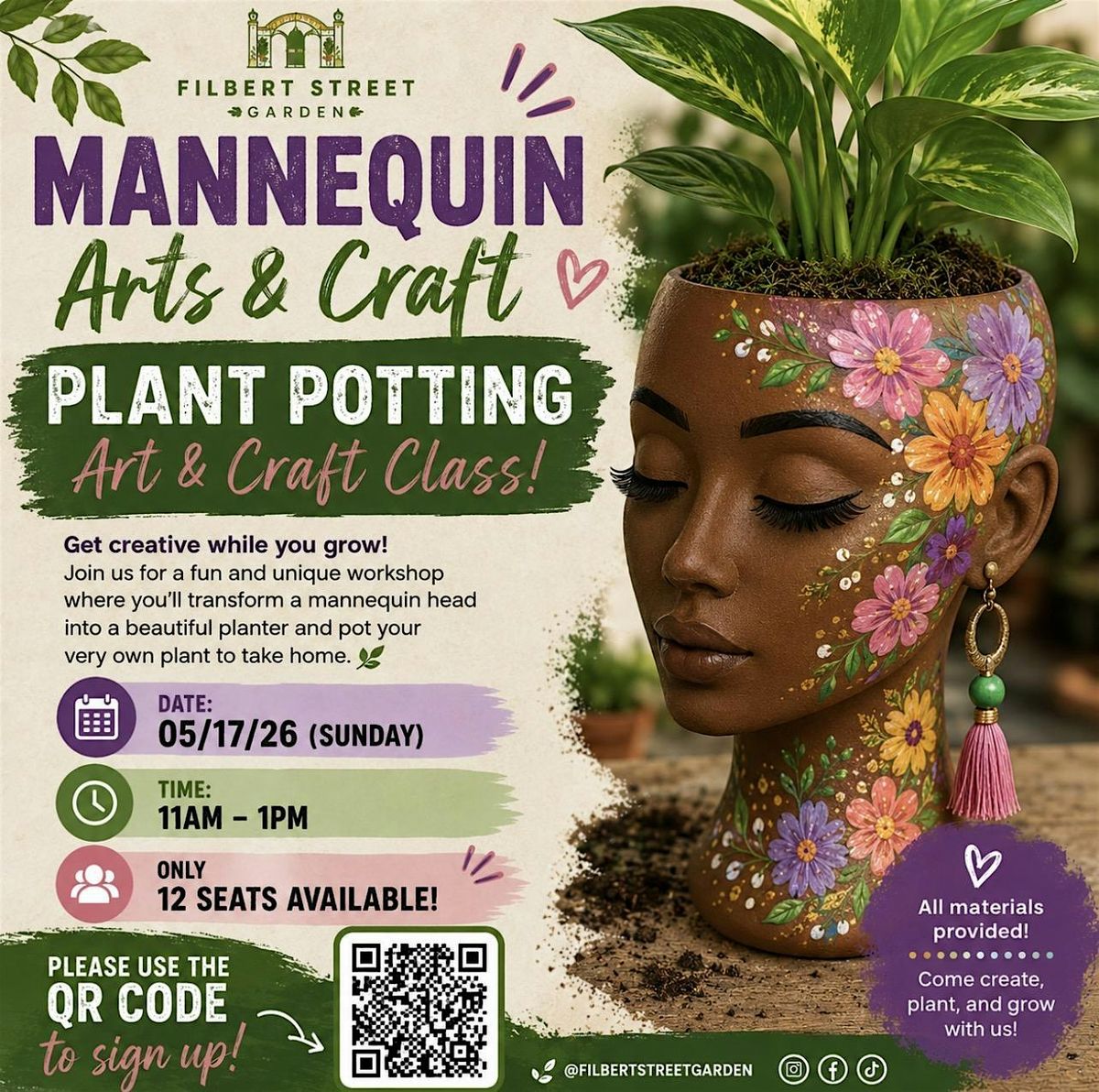 Garden Muse: Mannequin Potting Class
