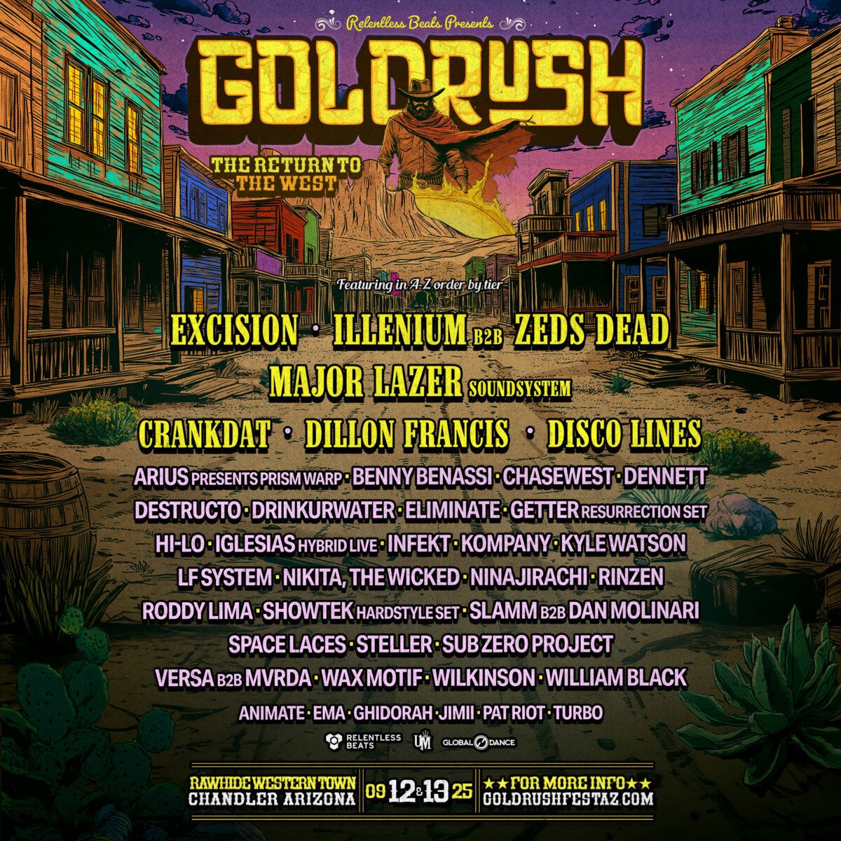 Goldrush Music Festival: Excision Illenium Zeds Dead & Major Lazer - 2 Day Pass