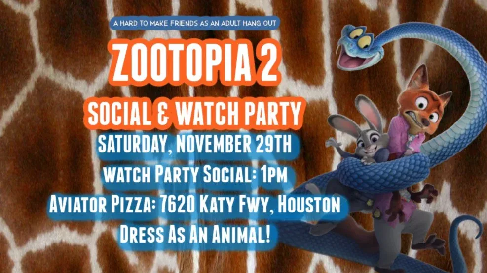 Zootopia 2 Watch Party Movie Social