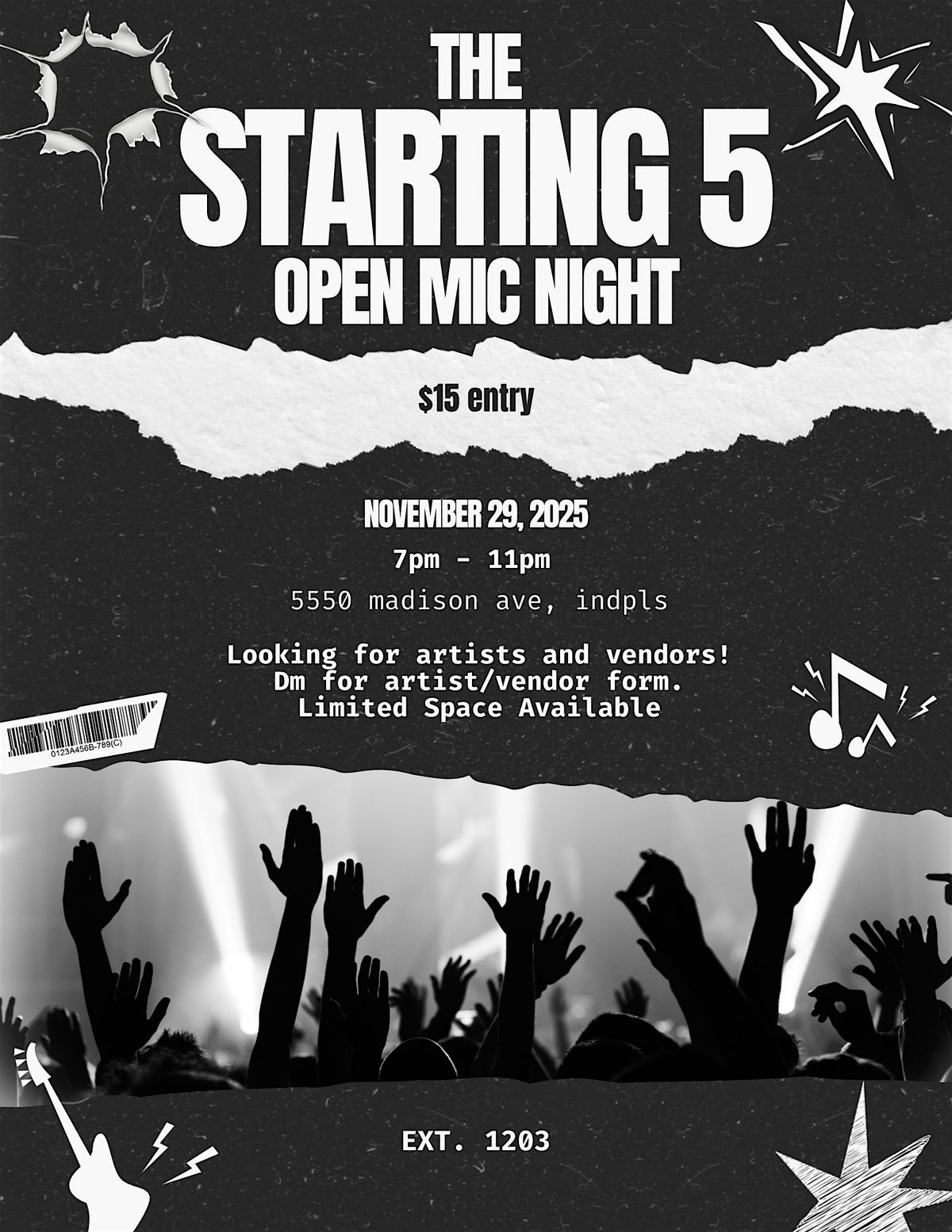 THE STARTING 5 OPEN MIC