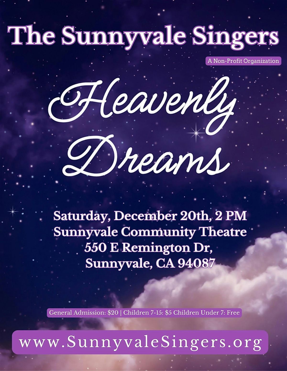 Heavenly Dreams, Sunnyvale Singers 2025 Winter Concert