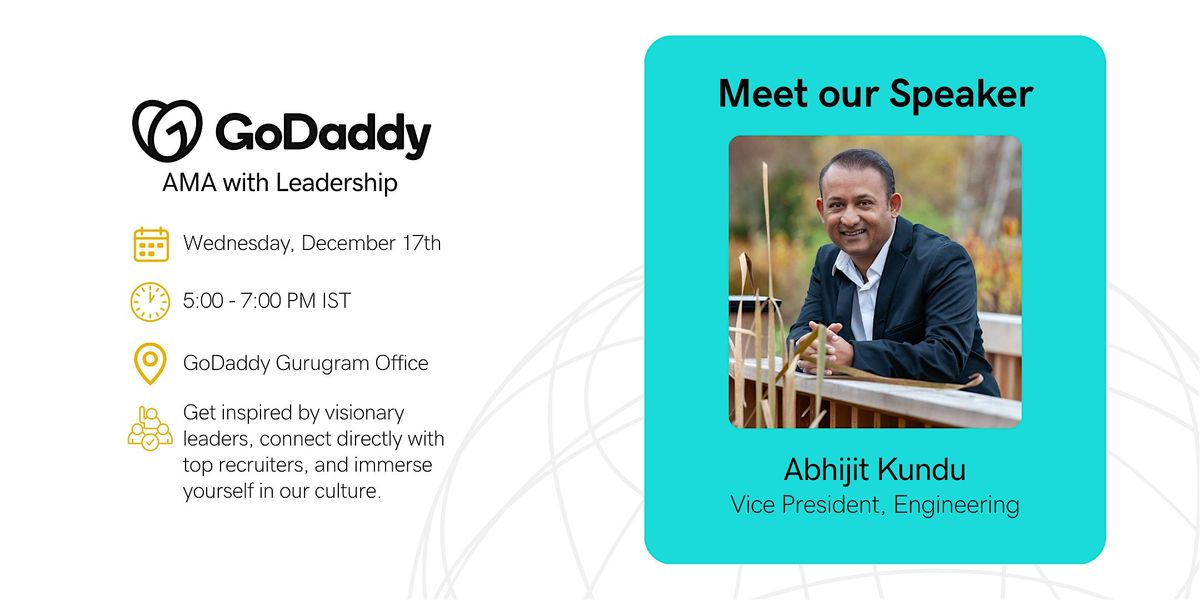 GoDaddy AMA with Leadership: Abhijit Kundu