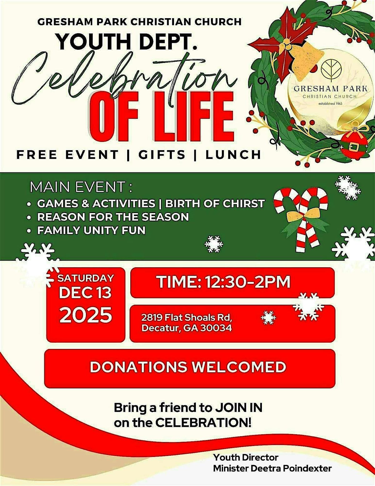 Celebration of Life: A Youth Christmas Event