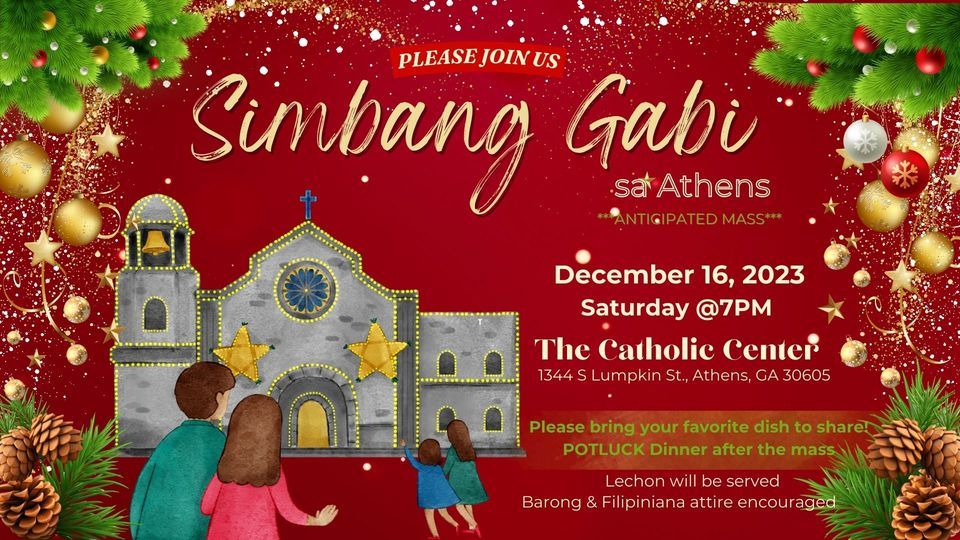 Simbang Gabi Sa Athens 2023 (Anticipated Mass) | The Catholic Center At ...