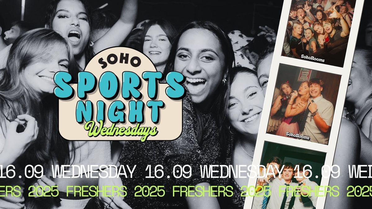 Your Official Soho Sports Night | Wednesday 17th September | Soho Rooms Newcastle