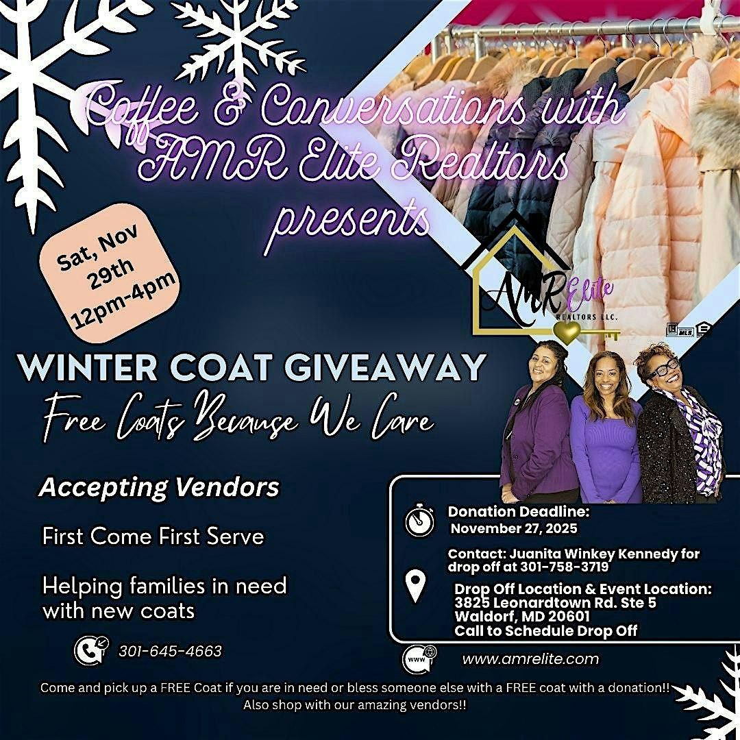 Coat Drive with Coffee & Conversations AMR Elite Realtors