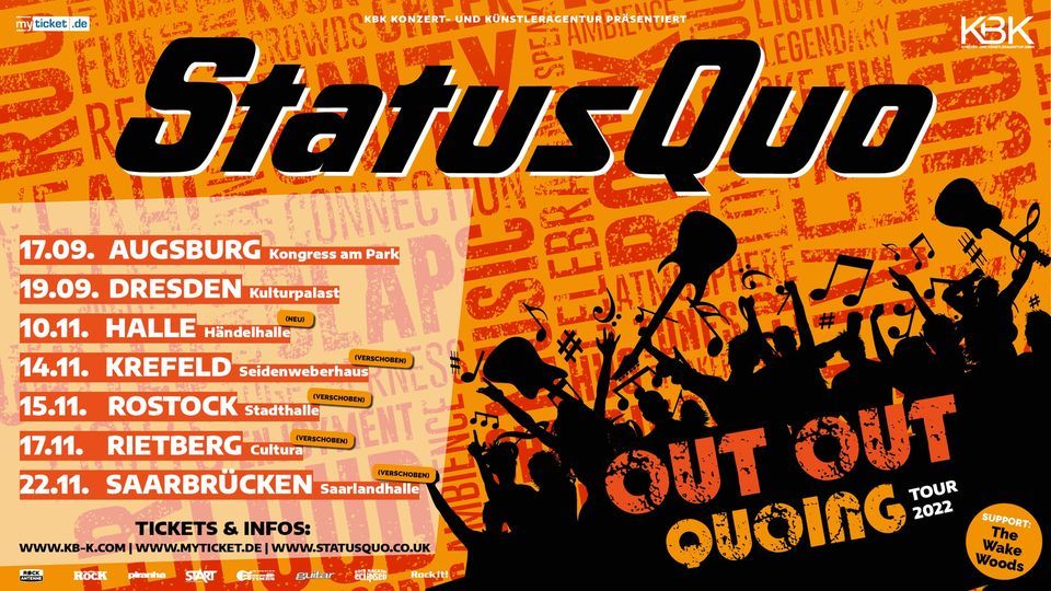Status Quo \u2013 \u201eOut Out Quoing\u201c Tour 2022 | Augsburg