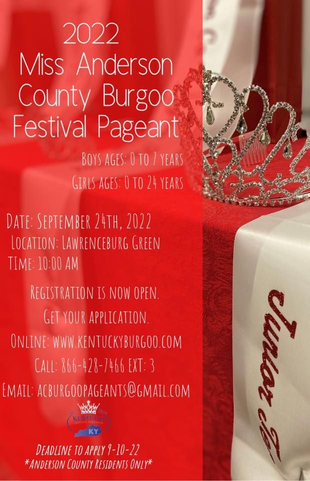 2022 Miss Anderson County Burgoo Festival Pageant at Lawrenceburg Green ...