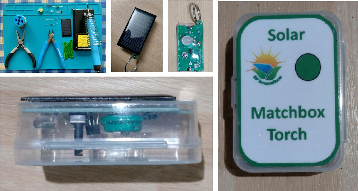 Make a solar powered LED light - solder, assemble and test.