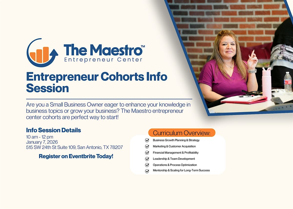 Entrepreneur Cohorts Info Session