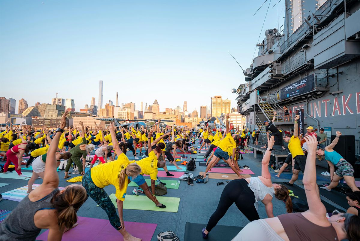 IronStrength and Sunset Yoga on Intrepid with Lyons Den Power Yoga