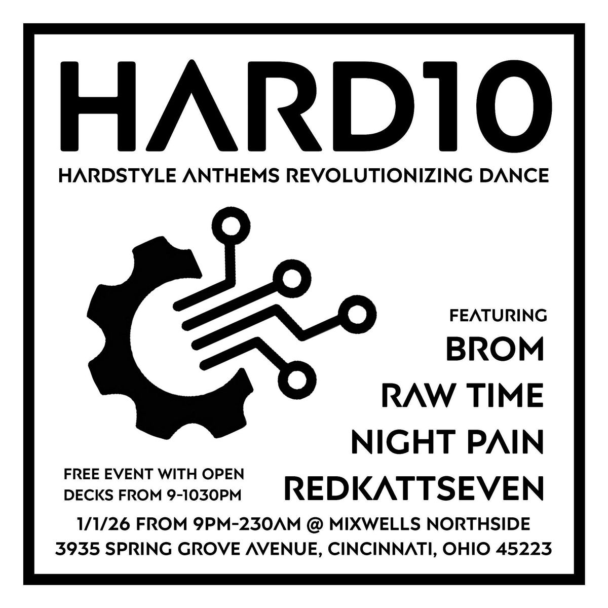 HARD10 featuring Brom, Raw Time, Night Pain and redkattseven