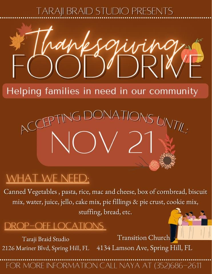 Team Tarajis Thanksgiving Food Drive | Taraji Braid Studio and Hair ...