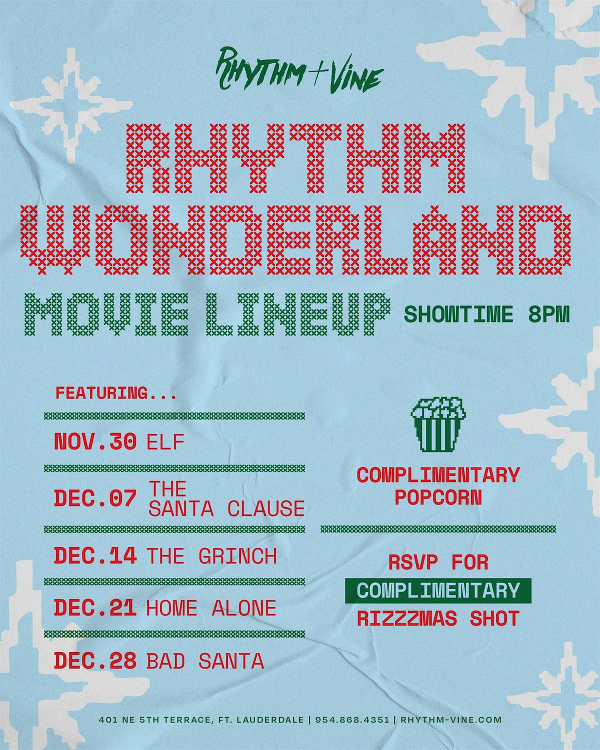 Rhythm Wonderland Movie Line Up | Rhythm & Vine