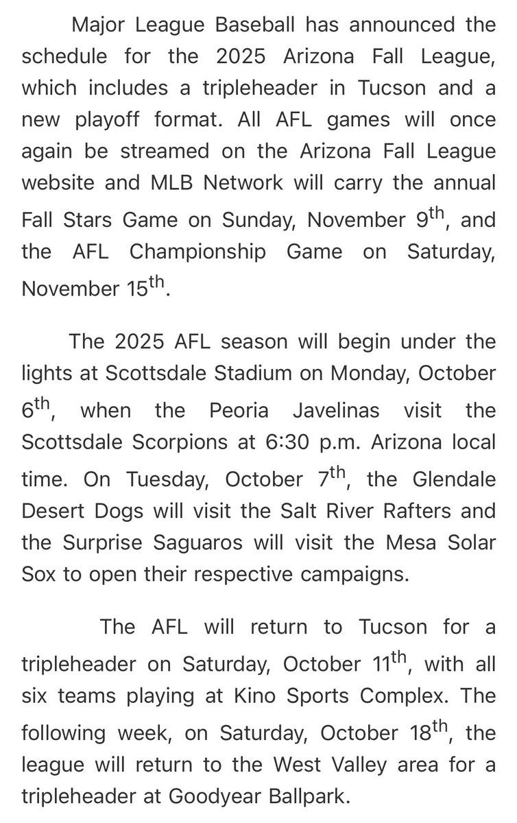 Mesa Solar Sox vs. Scottsdale Scorpions