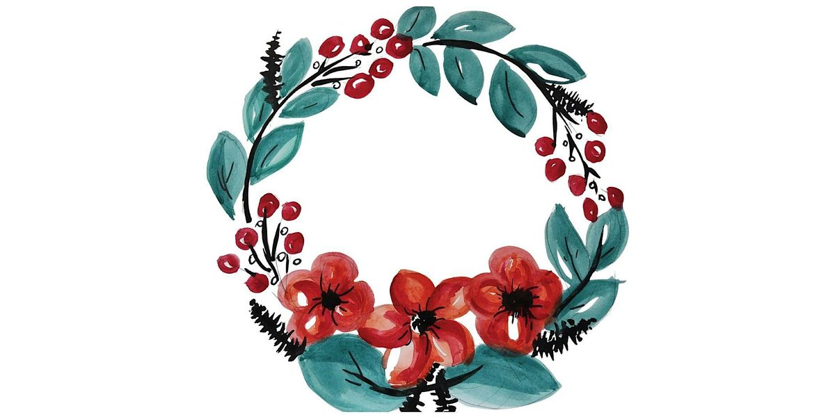 Floral Watercolor  Wreath  Painting  Class