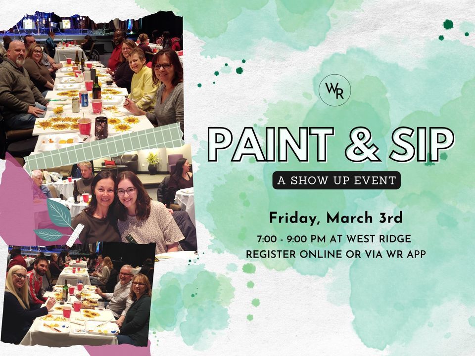 Paint and Sip West Ridge Community Church, Elgin, IL March 3, 2023