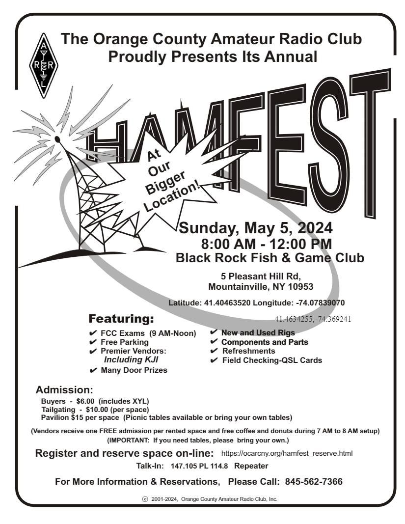 Hamfest 2024 5 Pleasant Hill Rd, Mountainville, NY, United States