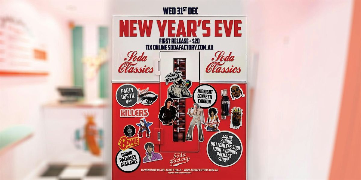 NYE 2025 at The Soda Factory