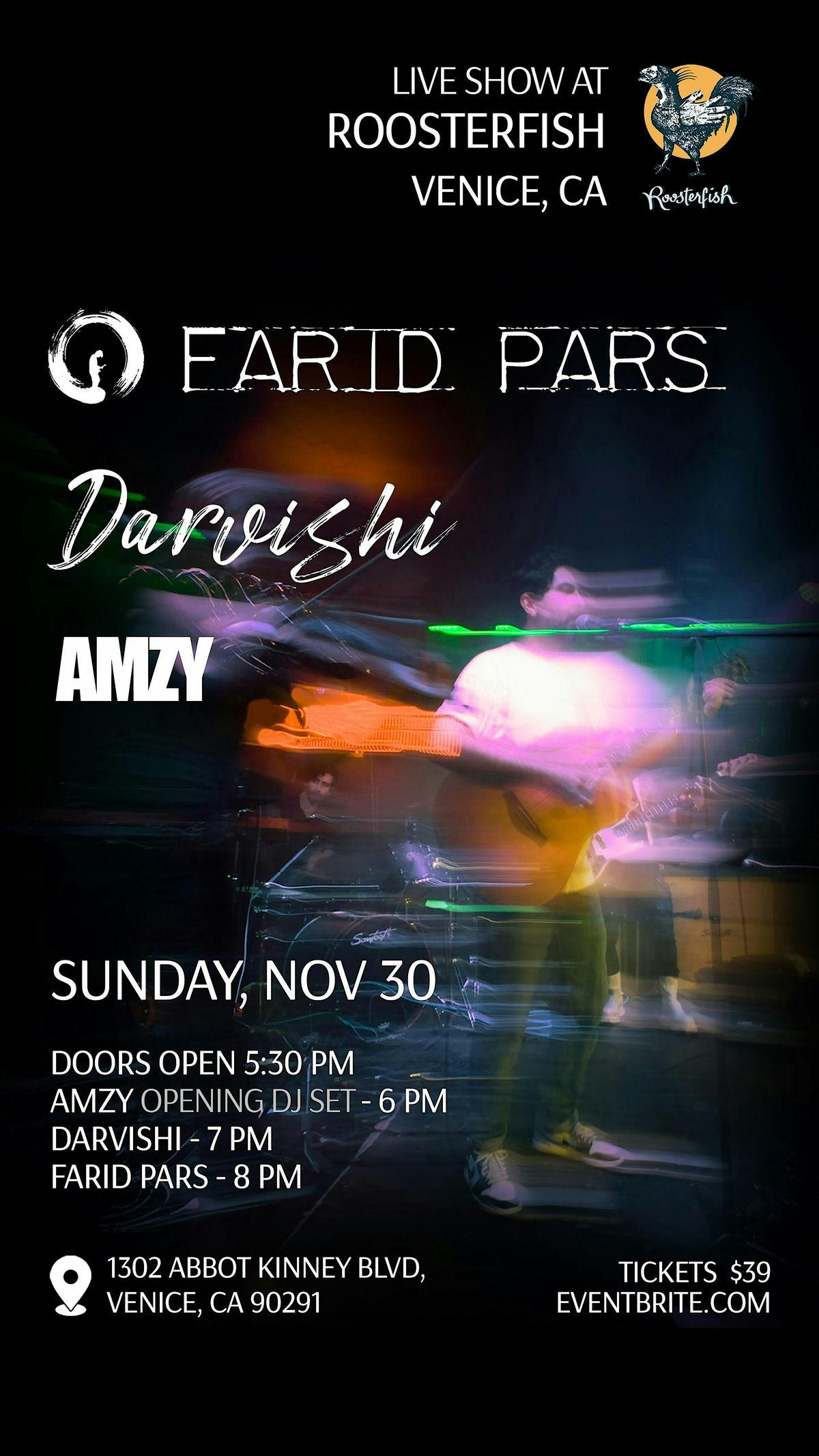 Farid Pars Live at Roosterfish \u2013 Venice, CA (with Darvishi & AMZY)