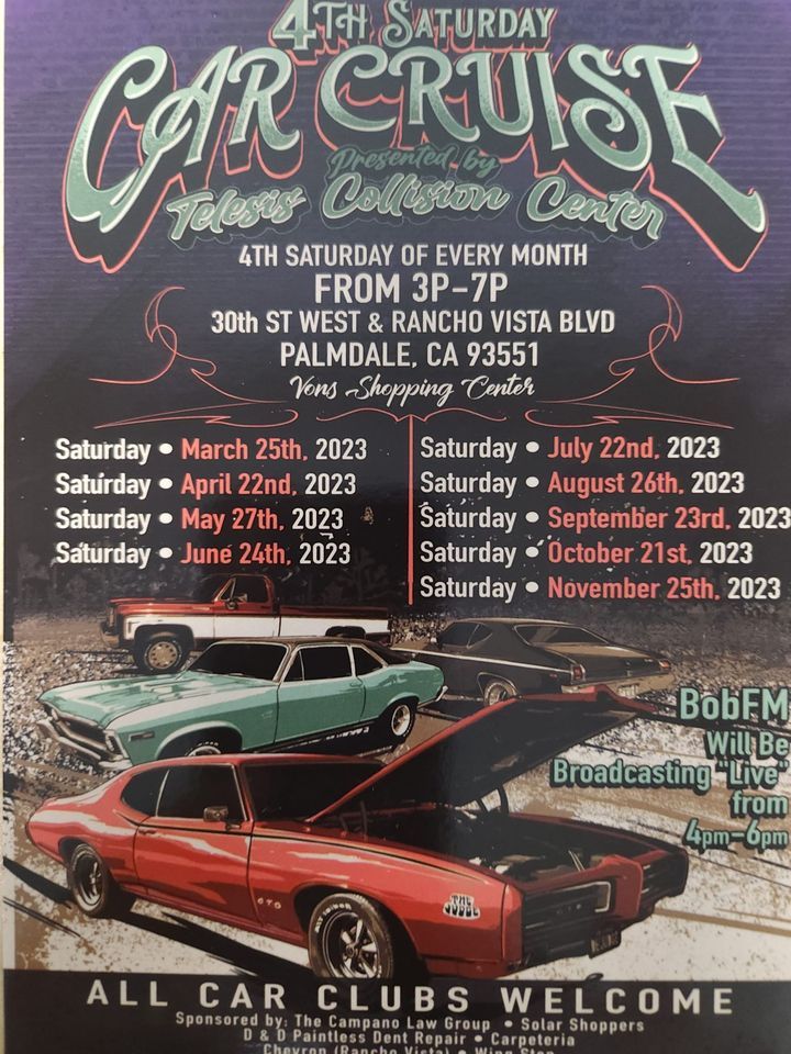 4th Saturday Car Cruise Presented by Telesis Collision Center 3027