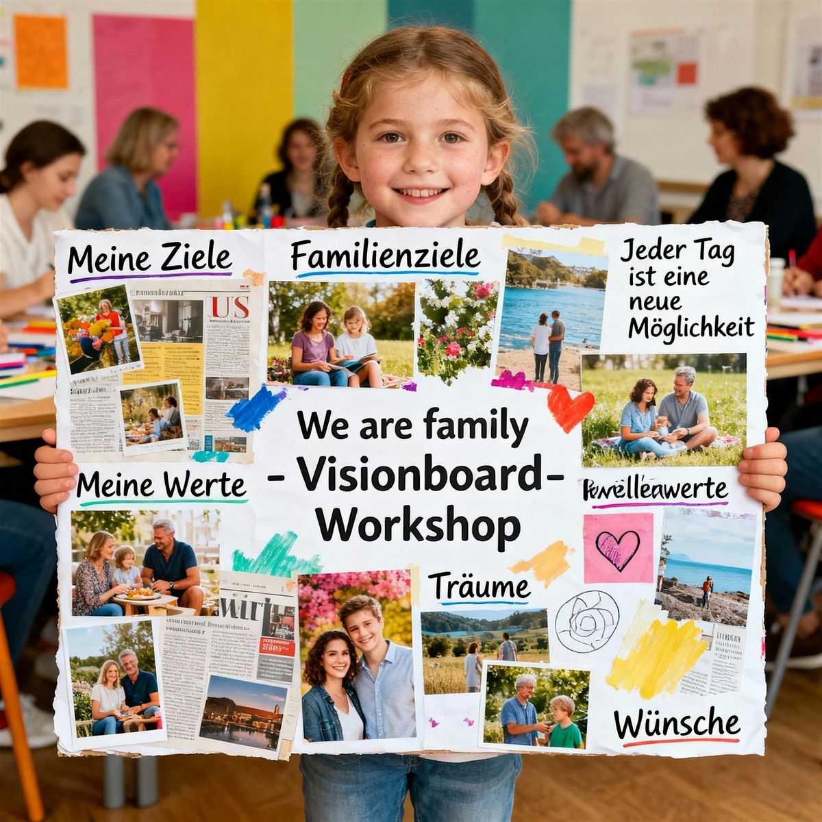 Vision Board Workshop f\u00fcr Eltern, Kids & Teens