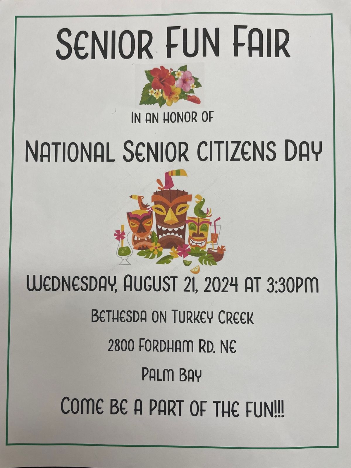 National Senior Citizens Day Celebration Bethesda on Turkey Creek