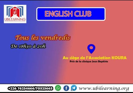 Club Danglais Presentiel Ubilearning Afficher La Carte Ouagadougou May 28 21