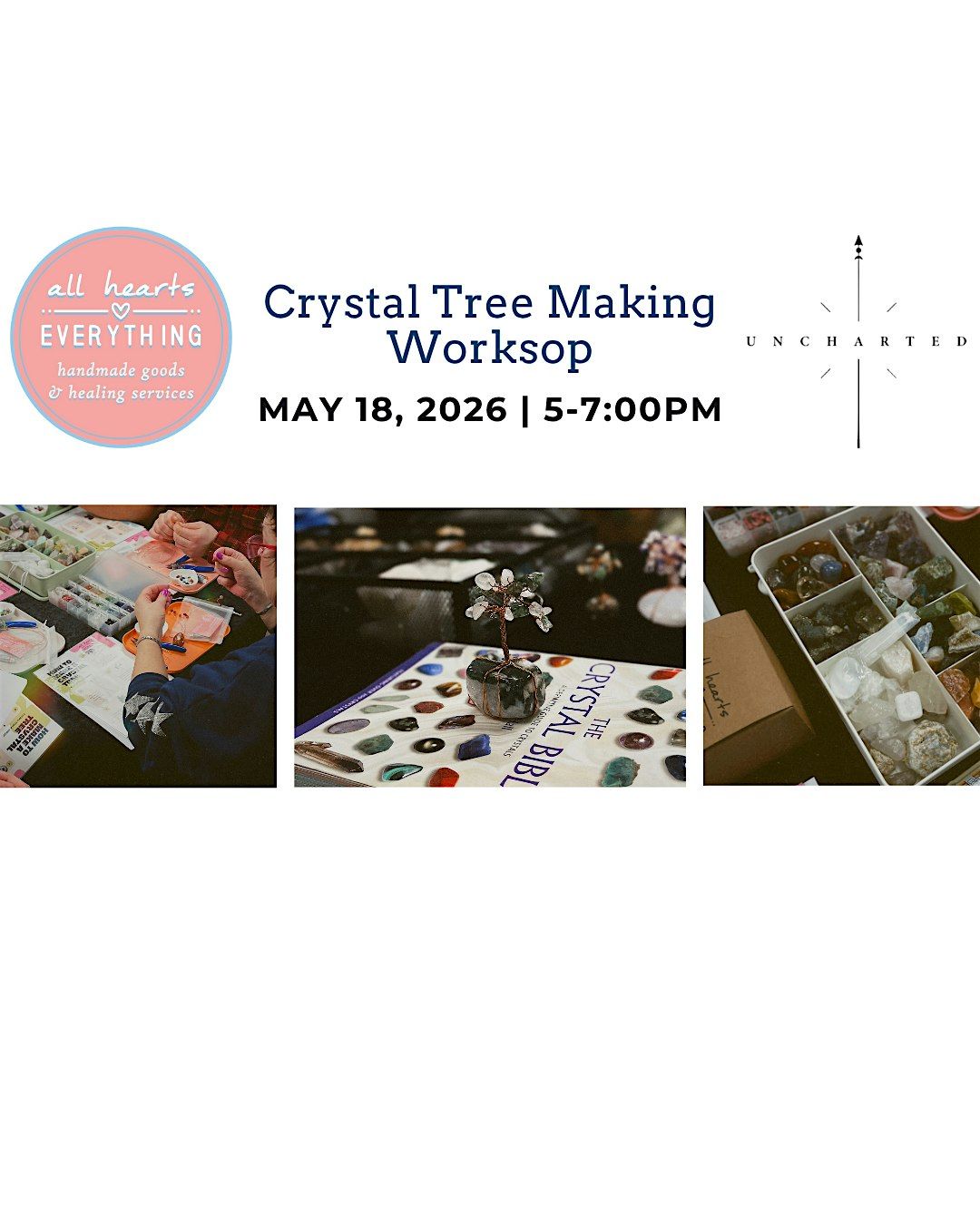 Crystal Tree Making Workshop at Uncharted Tea