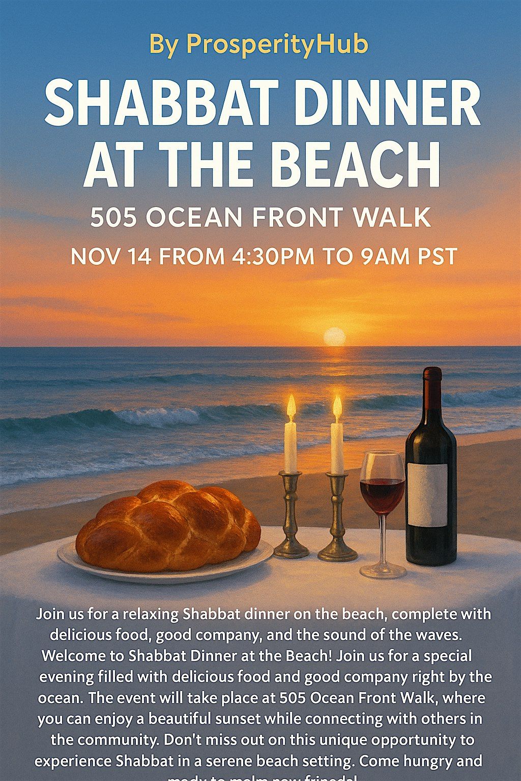 Shabbat Dinner at the Beach