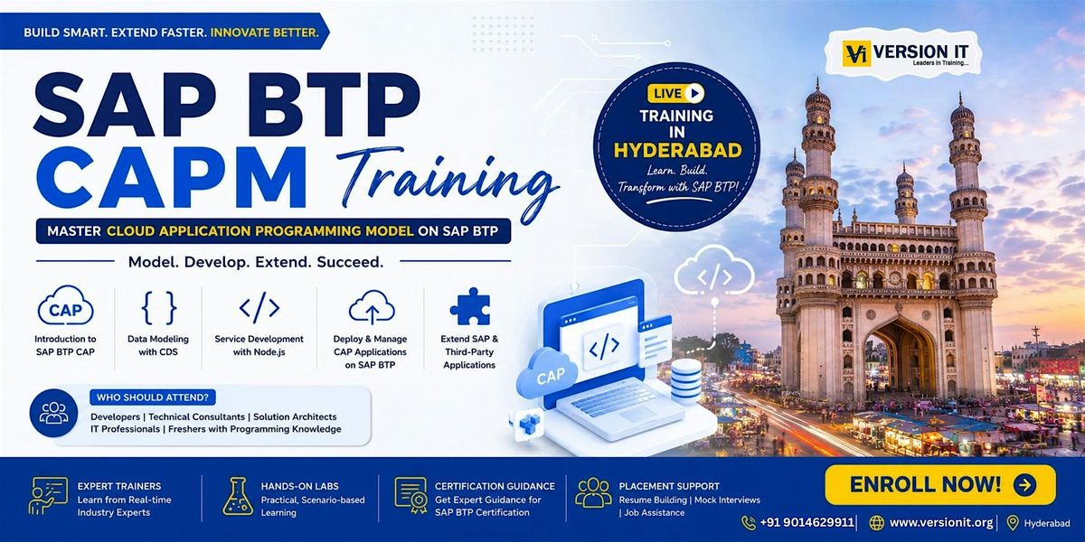 Best SAP BTP CAPM Training in Hyderabad \u2013 Version IT Institute