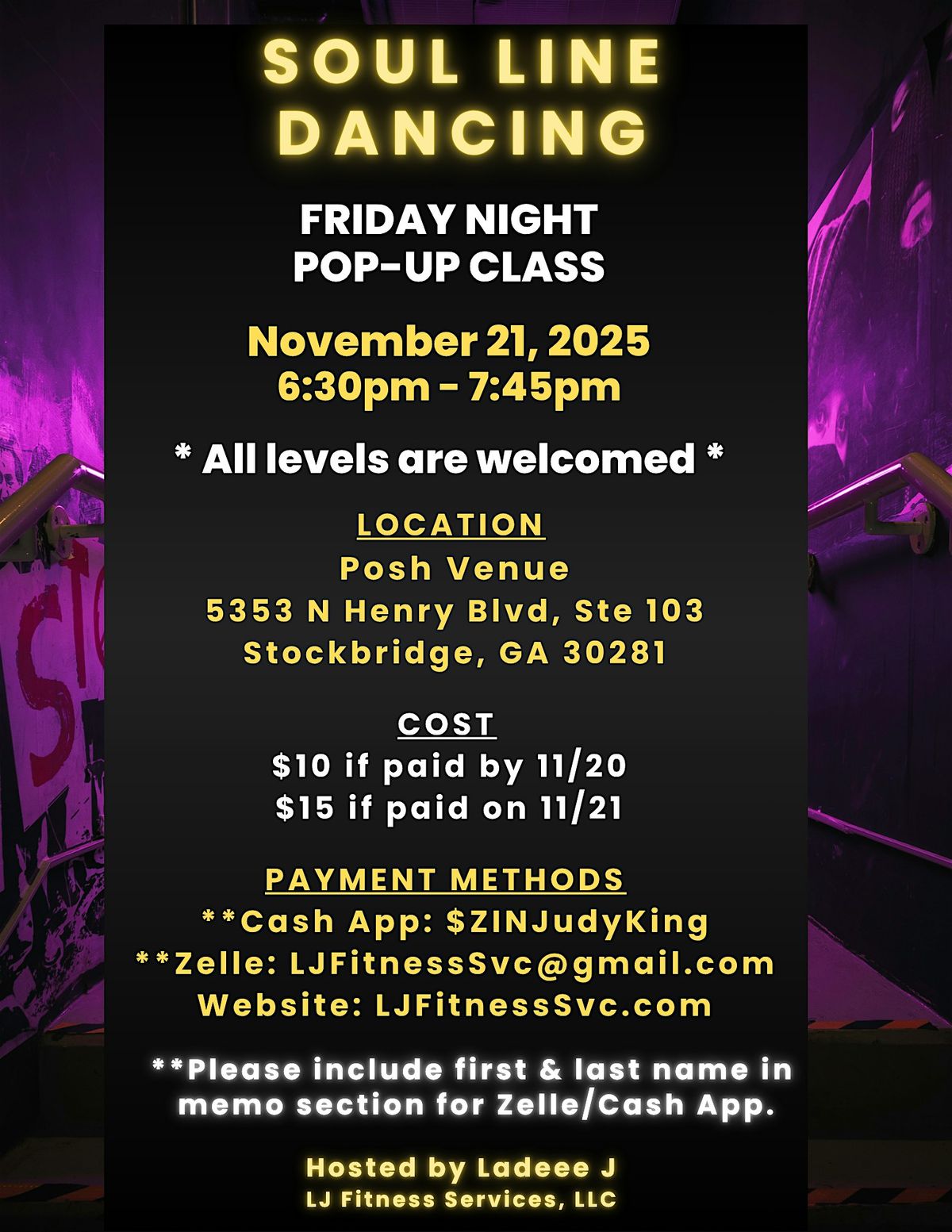 Soul Line Dancing: Friday Night Pop-Up Class