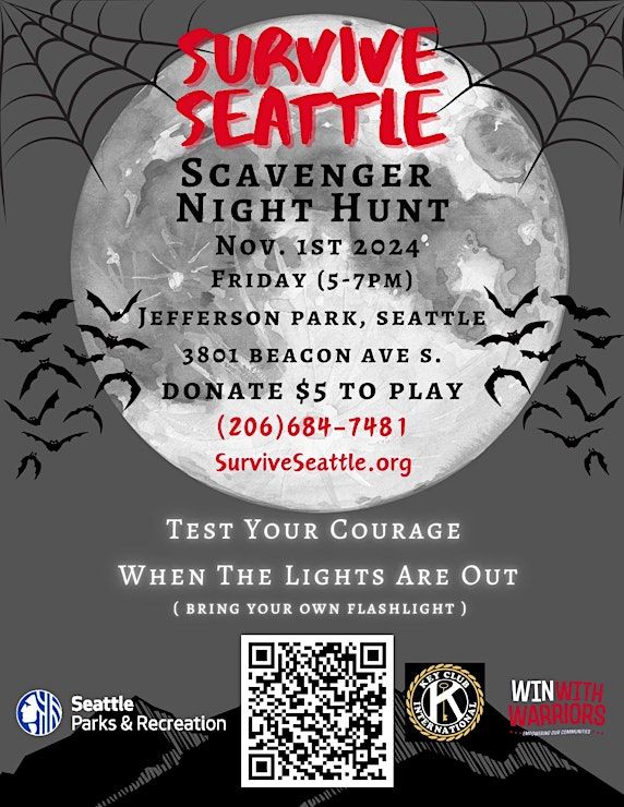 SURVIVE SEATTLE Scavenger Night Hunt Jefferson Community Center